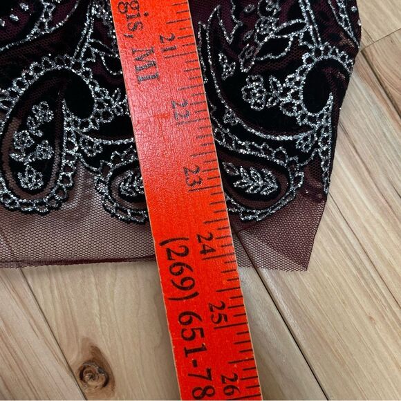 Blondie Nites Jersey Bodice Glitter Embellished Tulle Dress Lined NO TIE Sz 7 - Picture 8 of 16